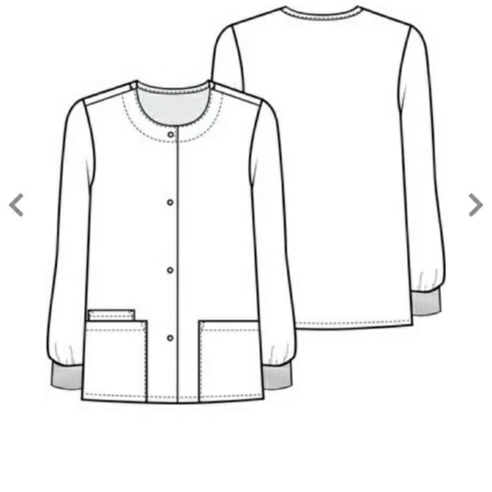 Allheart women's scrub jacket small black - Picture 2 of 2